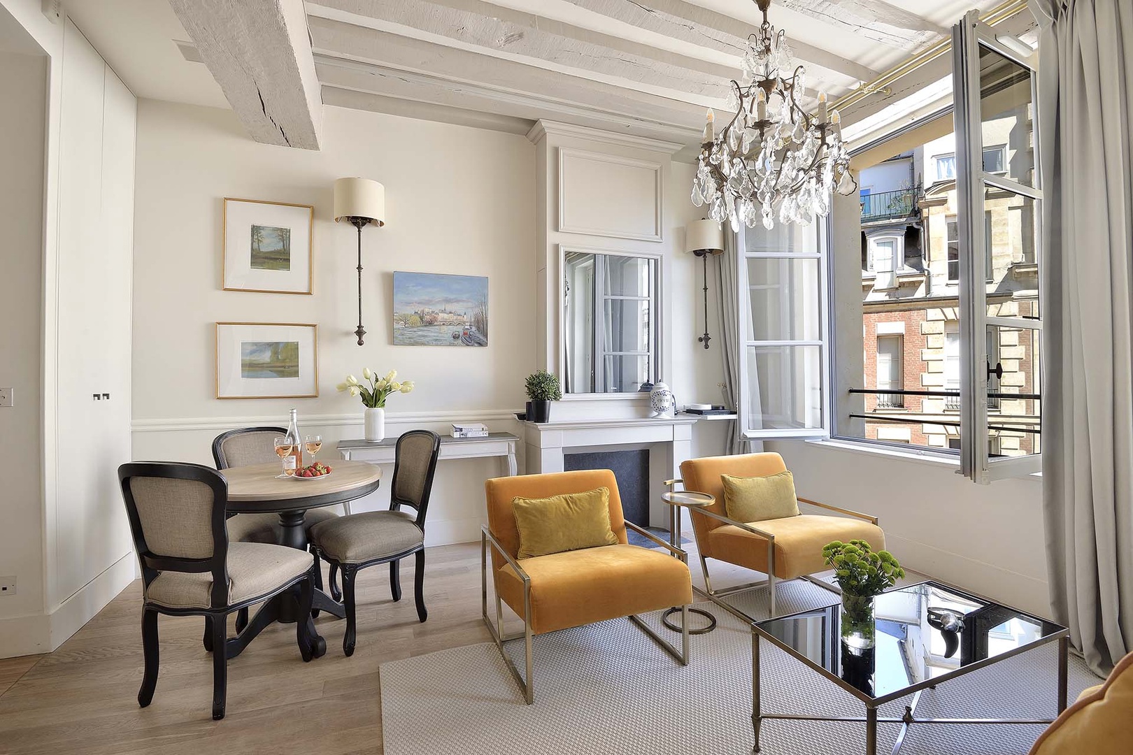 The bright open-plan living area is perfect for gatherings.