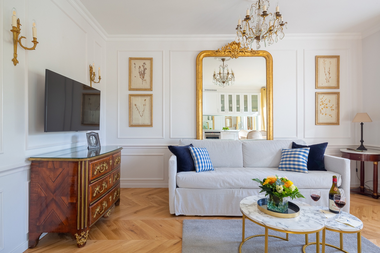 The open floorplan allows sunlight to flood the dining and living area.