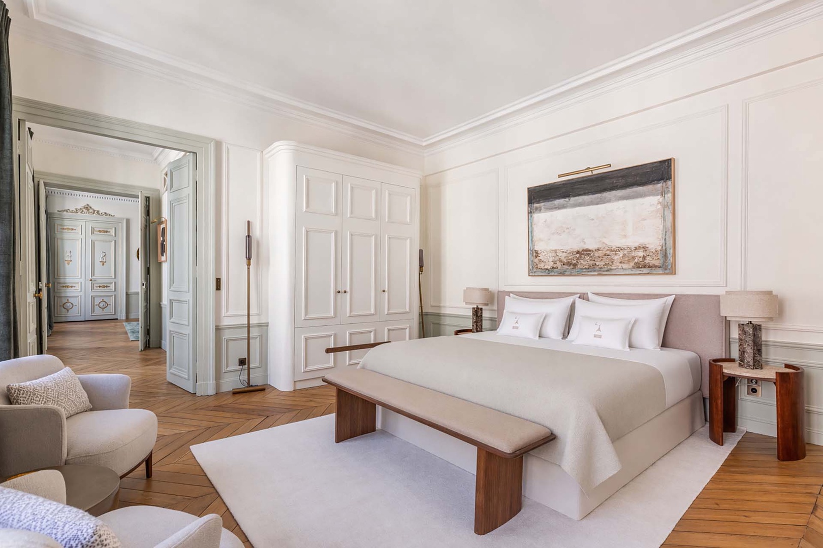 Comfortable sitting area in bedroom 1.