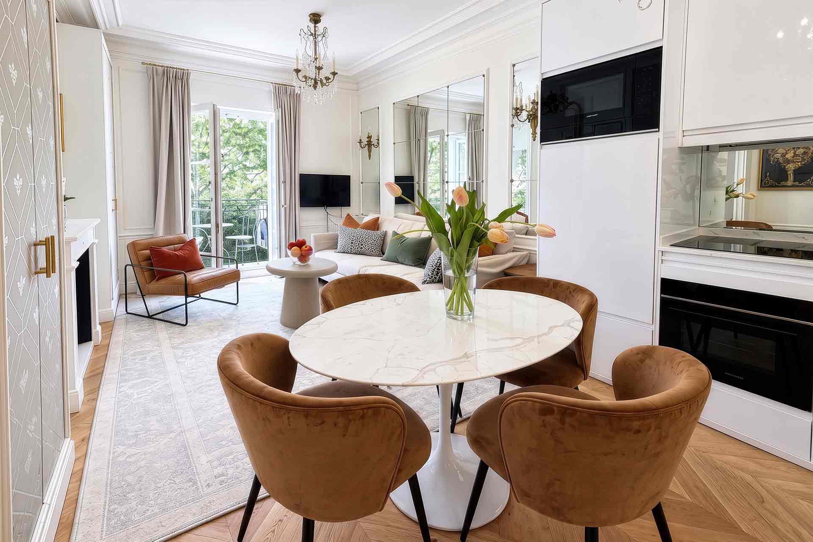 Open plan living area has plenty of room for relaxation.