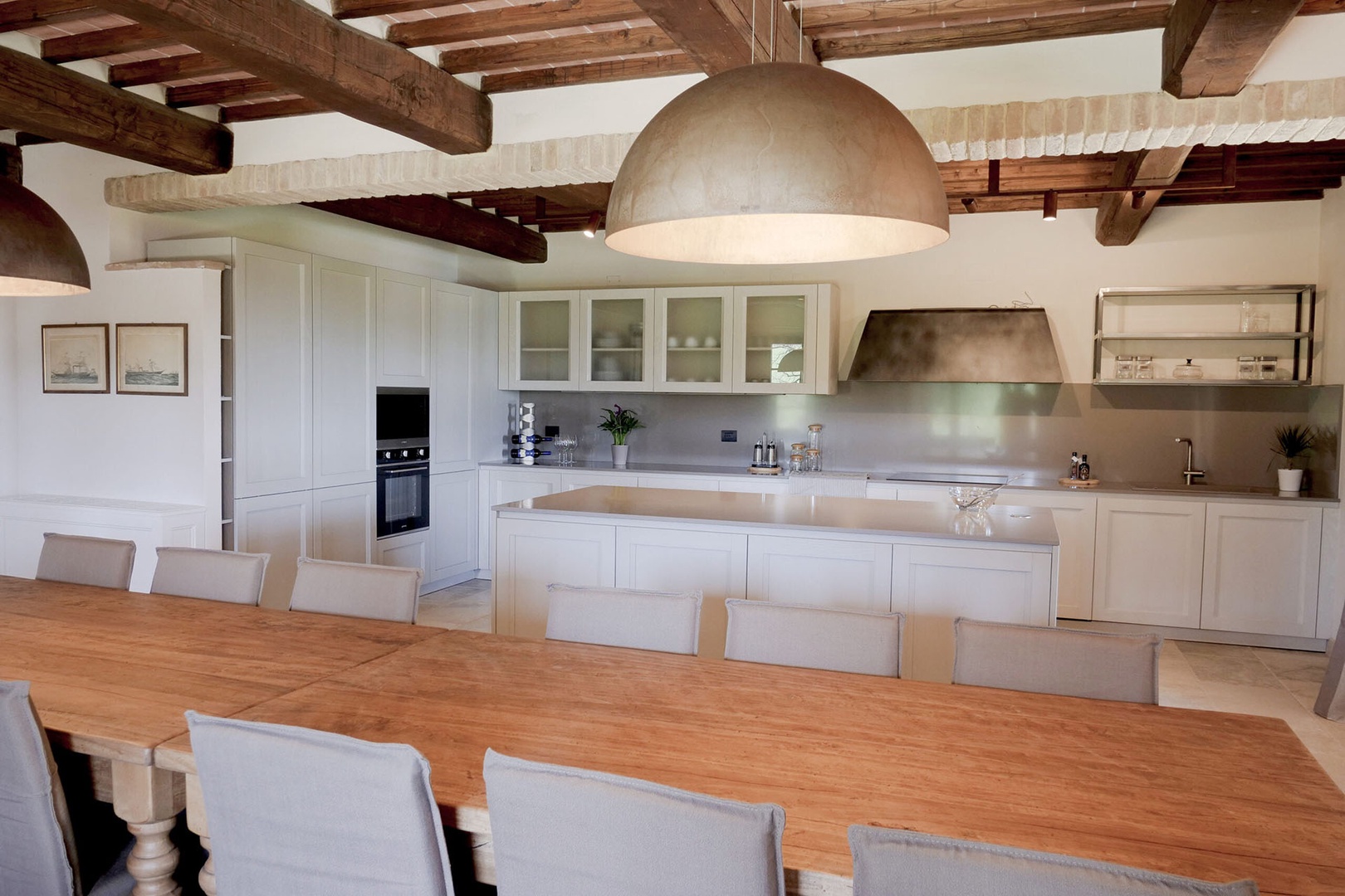 Dining table conveniently located in the kitchen.