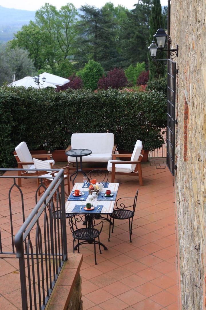 View of the terrace from the second floor.