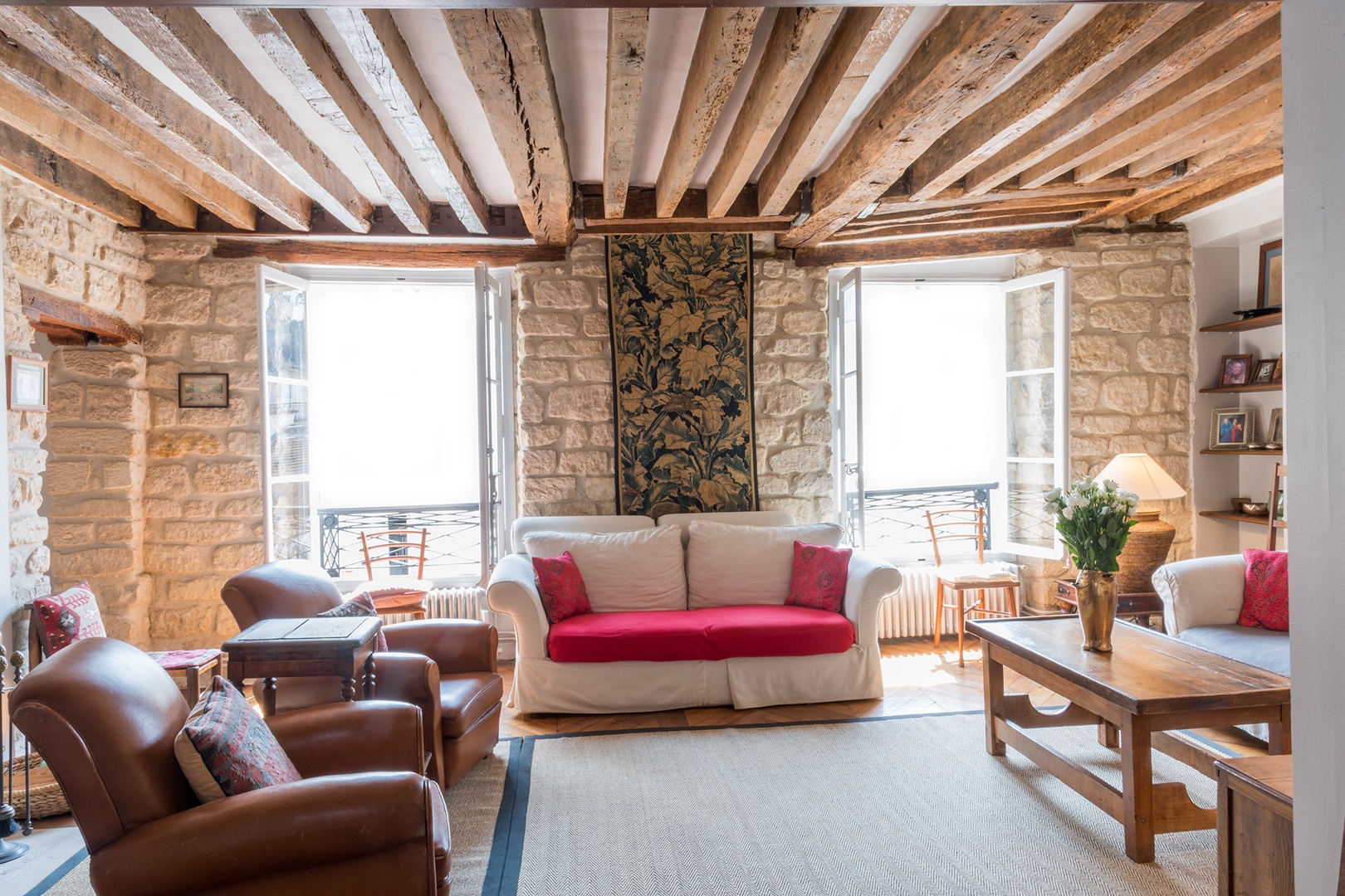 Spend relaxing evenings at home in this cozy Paris rental.