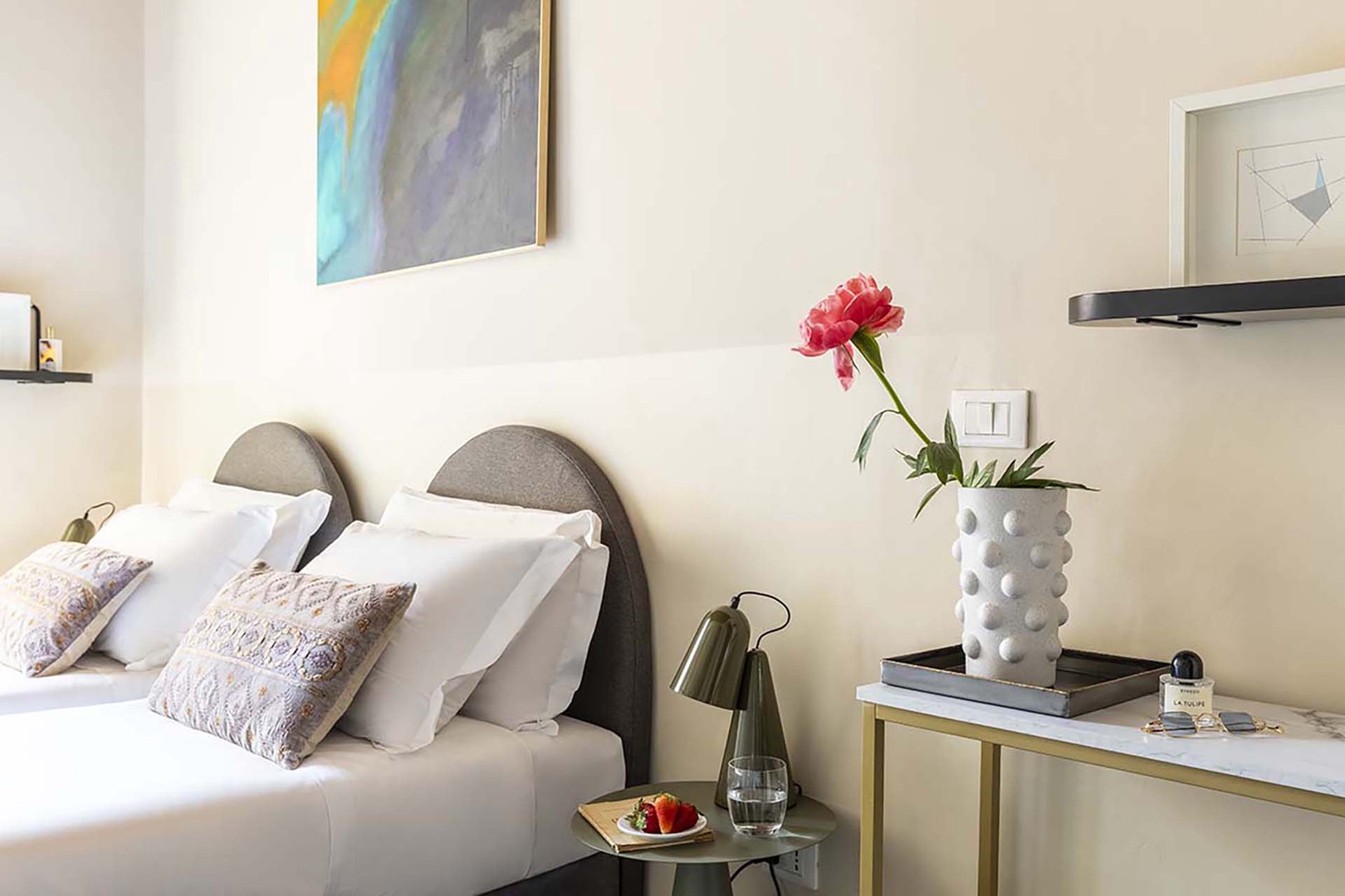 Four single beds are located in bedroom 4.