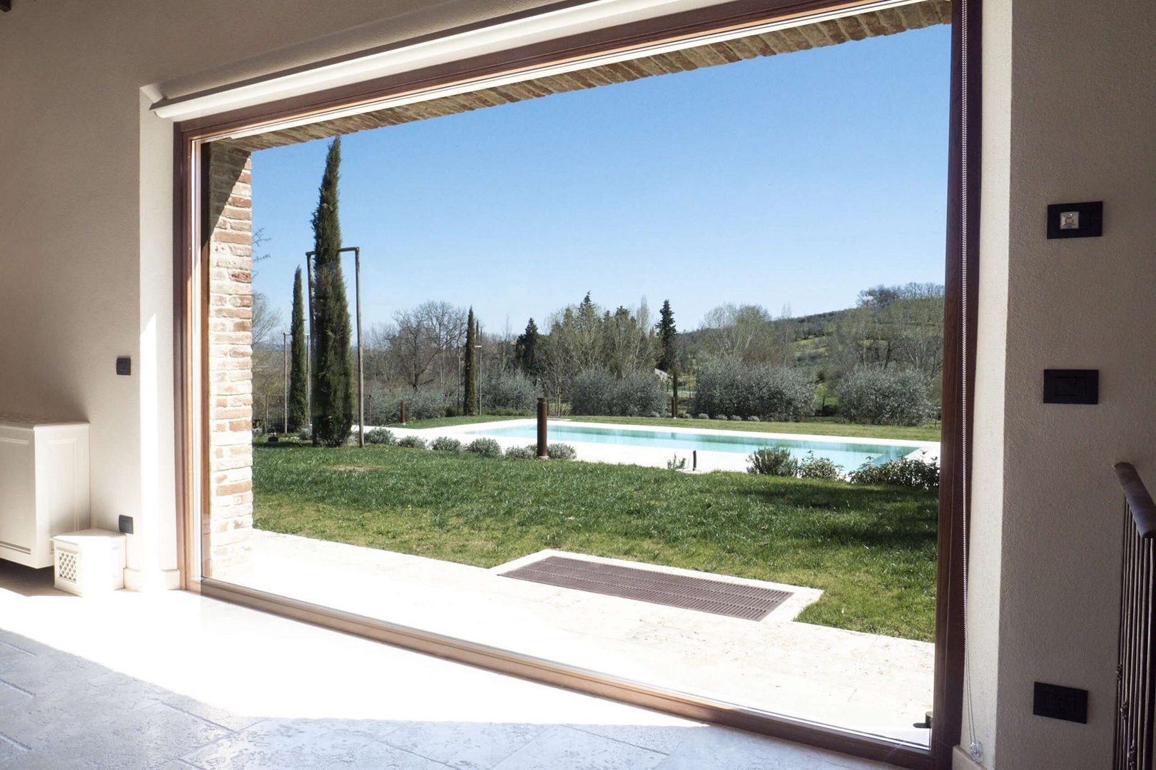 Gorgeous view from the Jacuzzi looking out to the pool.