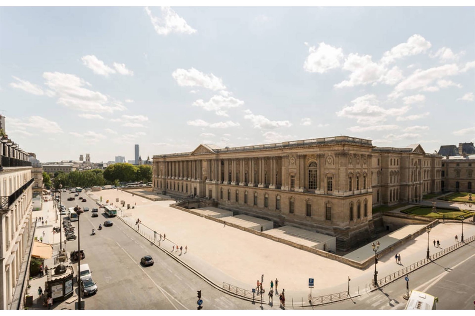 Wake up to this spectacular view of the Louvre!