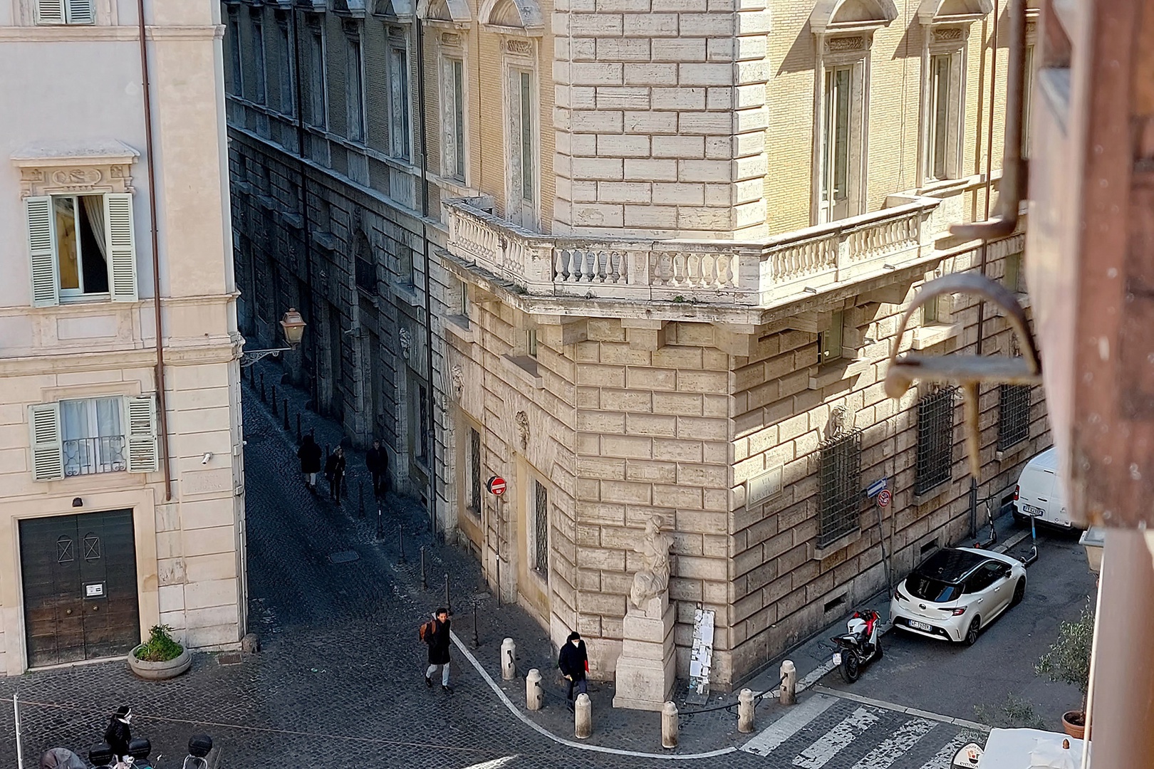 View from living room of the Pasquino statue.