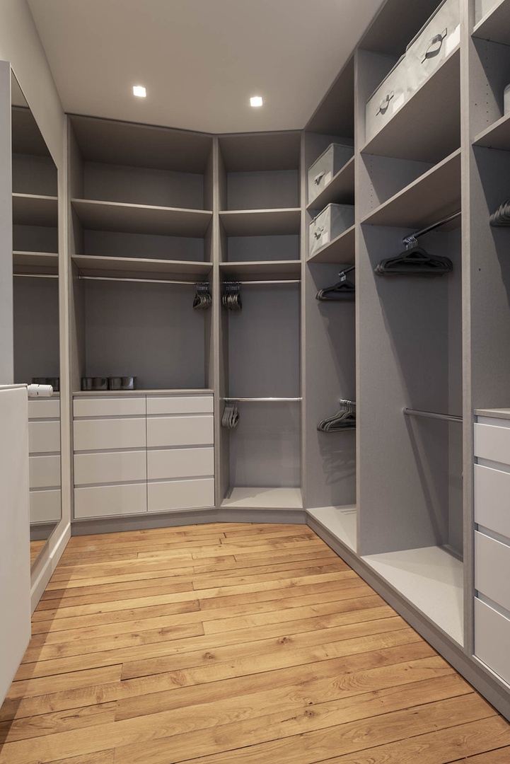 Massive walk-in closet in bedroom 1.