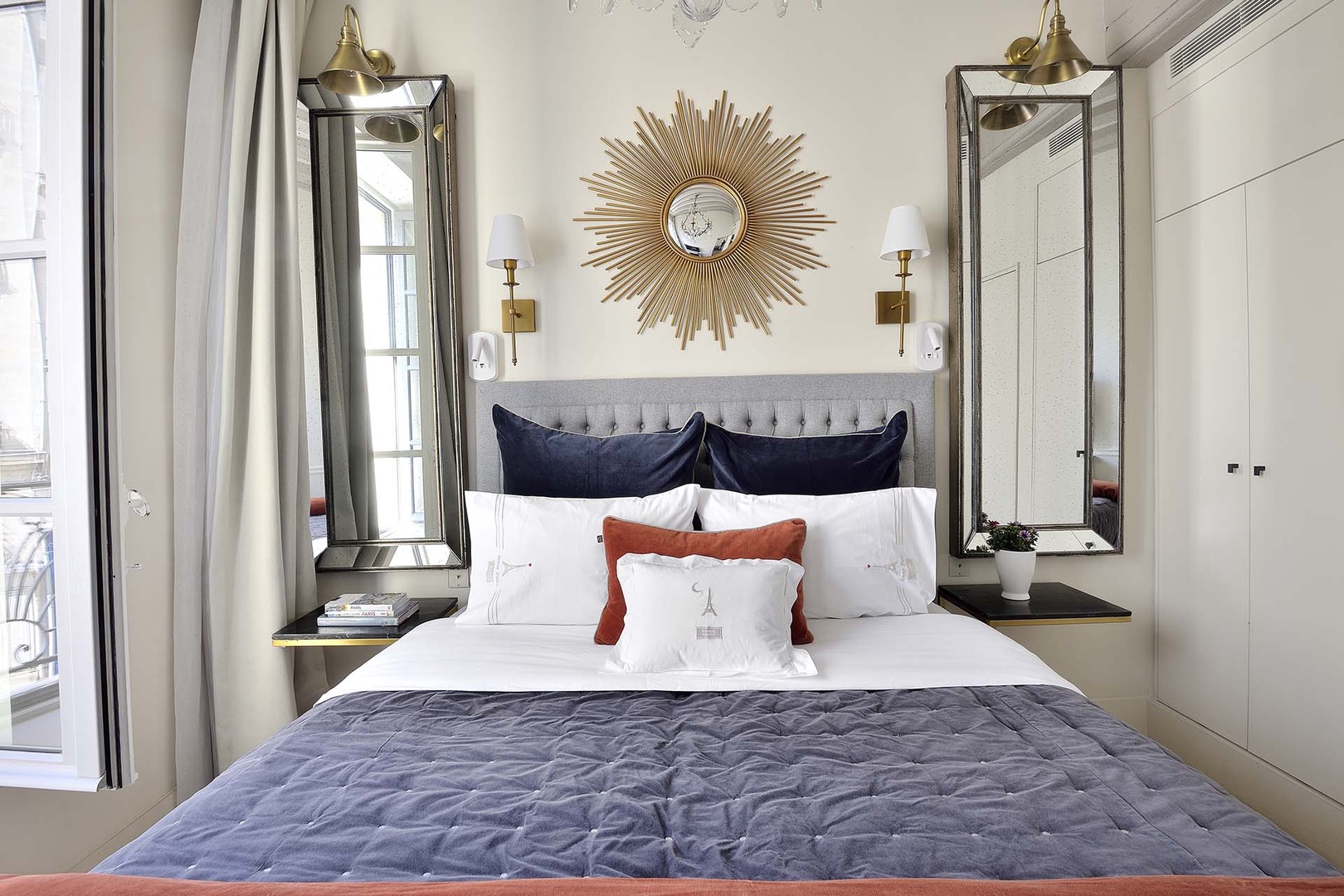 Feel at home in the beautiful bedroom with a sumptuous bed.