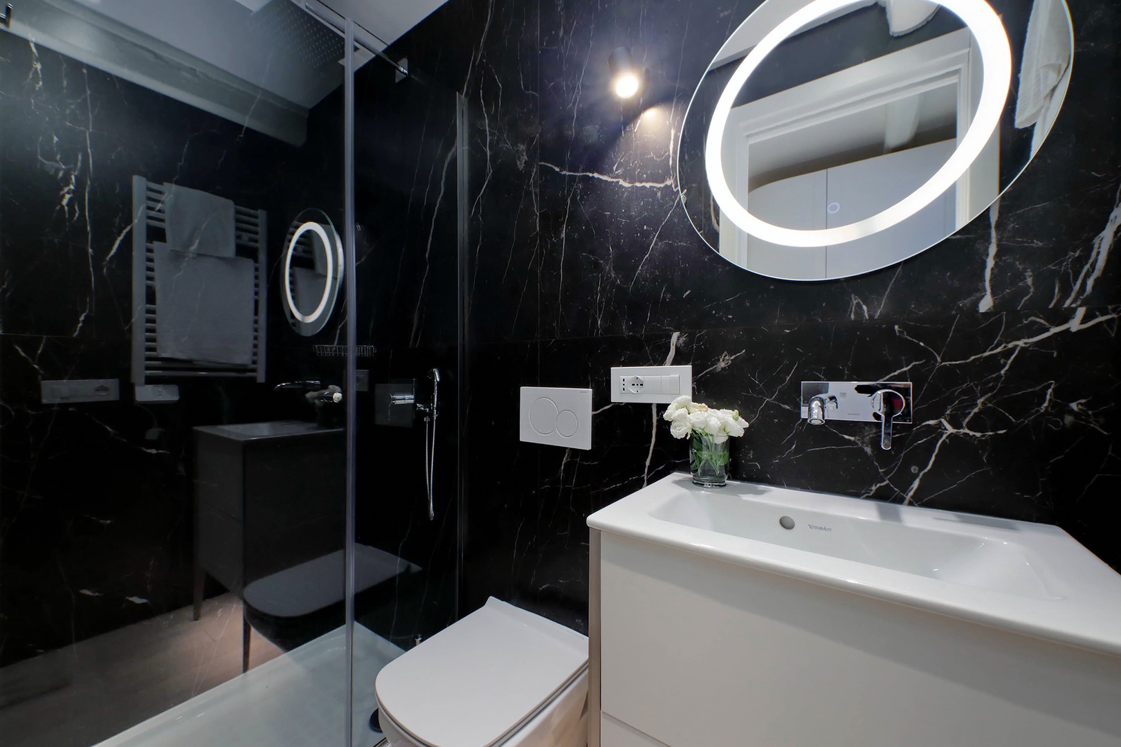 A bonus second bathroom with shower, sink and toilet offers more privacy to all guests.