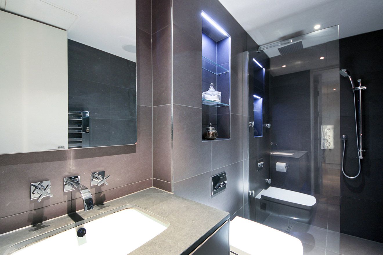 Modern finishes in the bathroom
