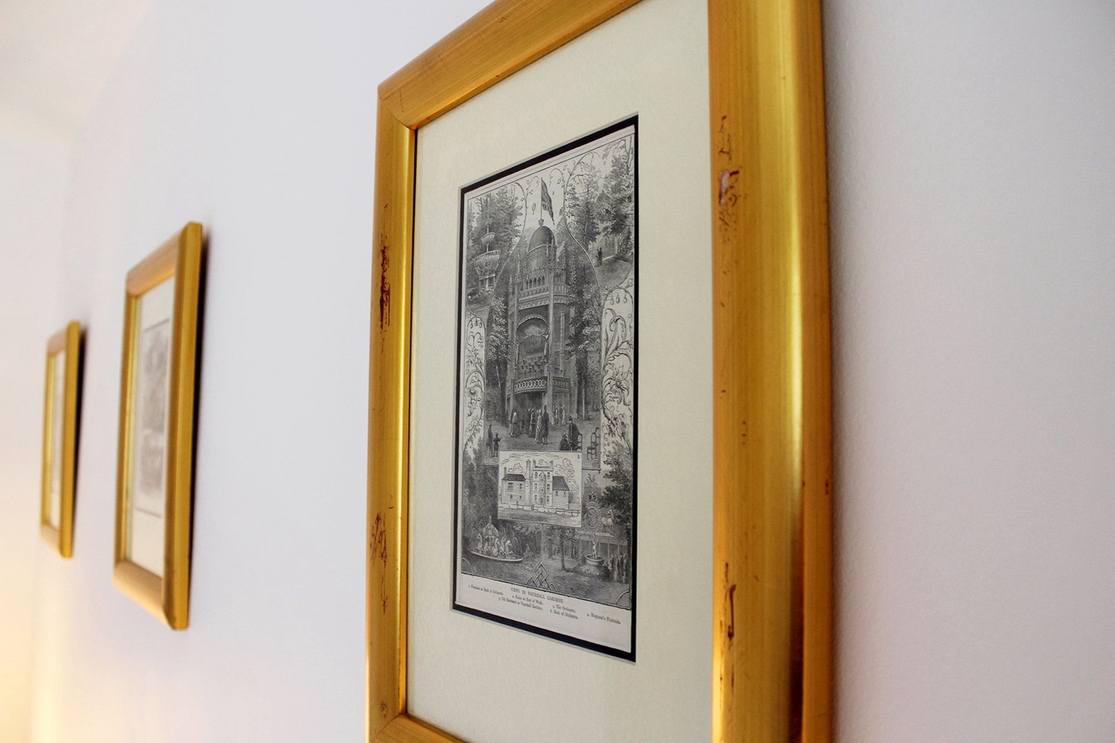 Lovely framed pictures in the first bedroom
