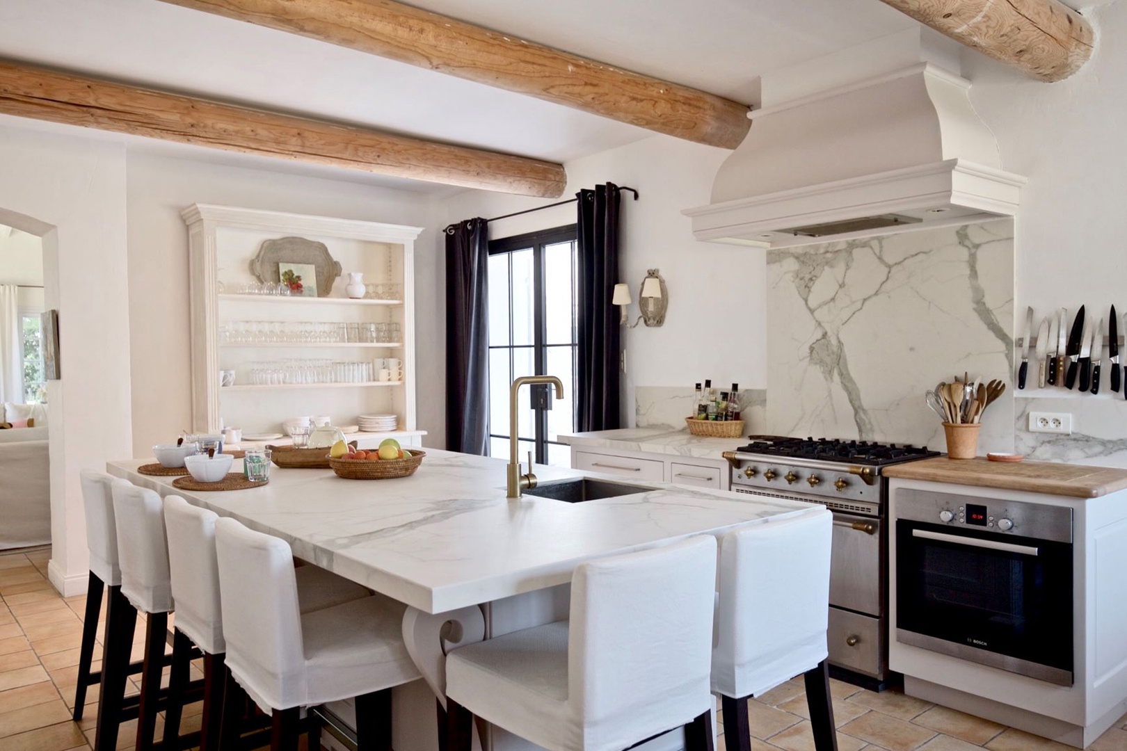 Airy and bright modern kitchen is the heart of the home