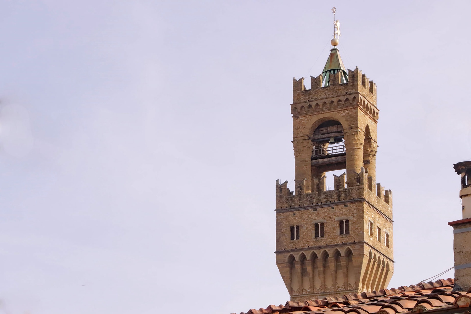 View from of the bell tower from the bedroom.