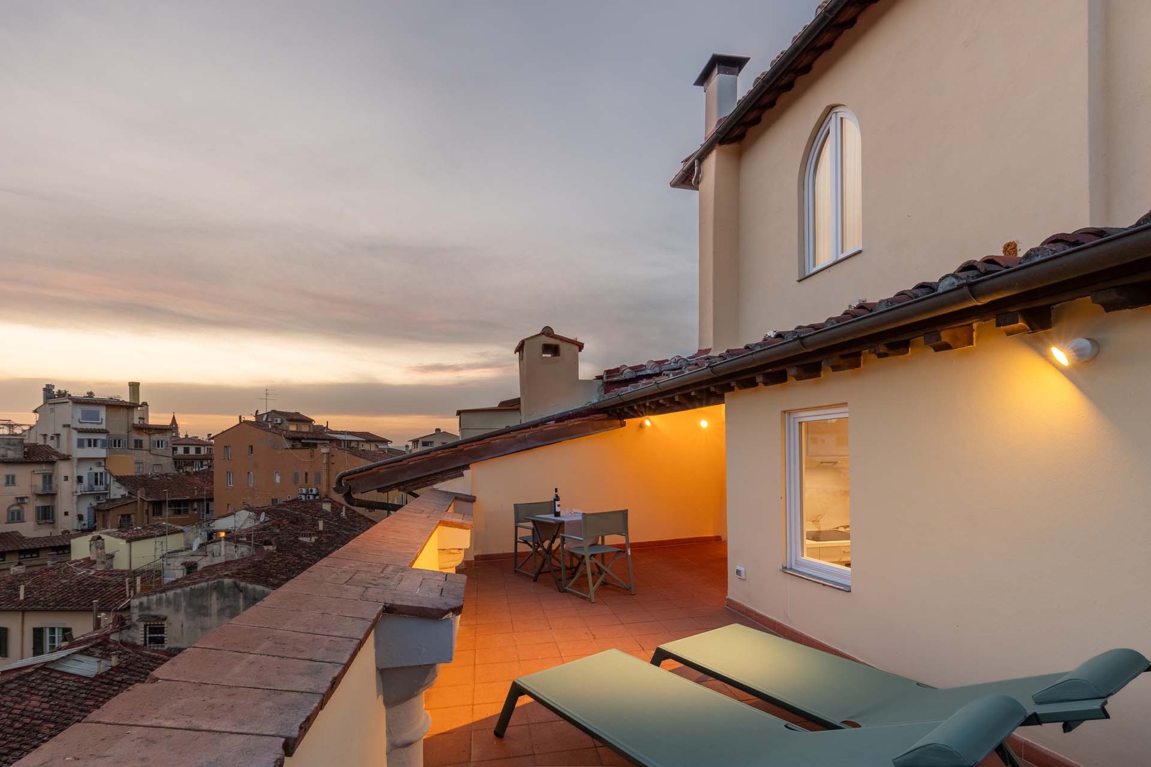 Enjoy panoramic views over Florence from the delightful Torella.