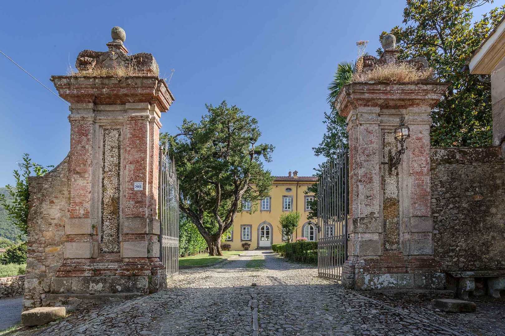 Historic gated entrance transports you back in time