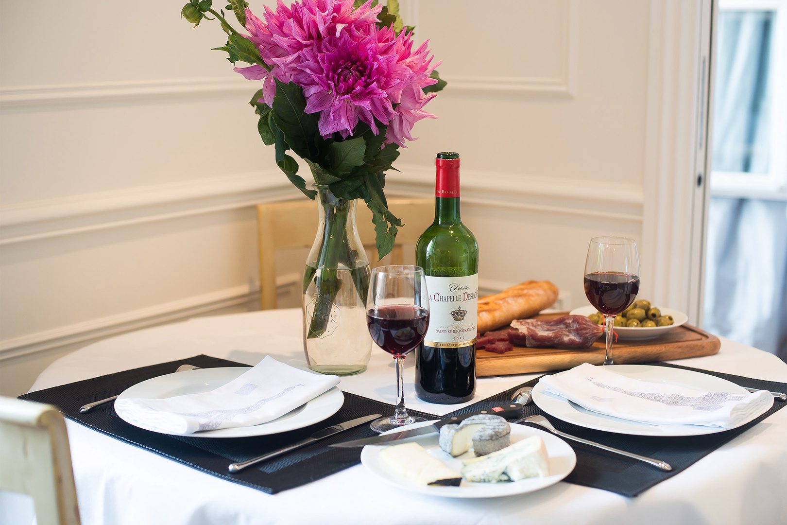 Treat your special someone to a romantic French dinner at home.