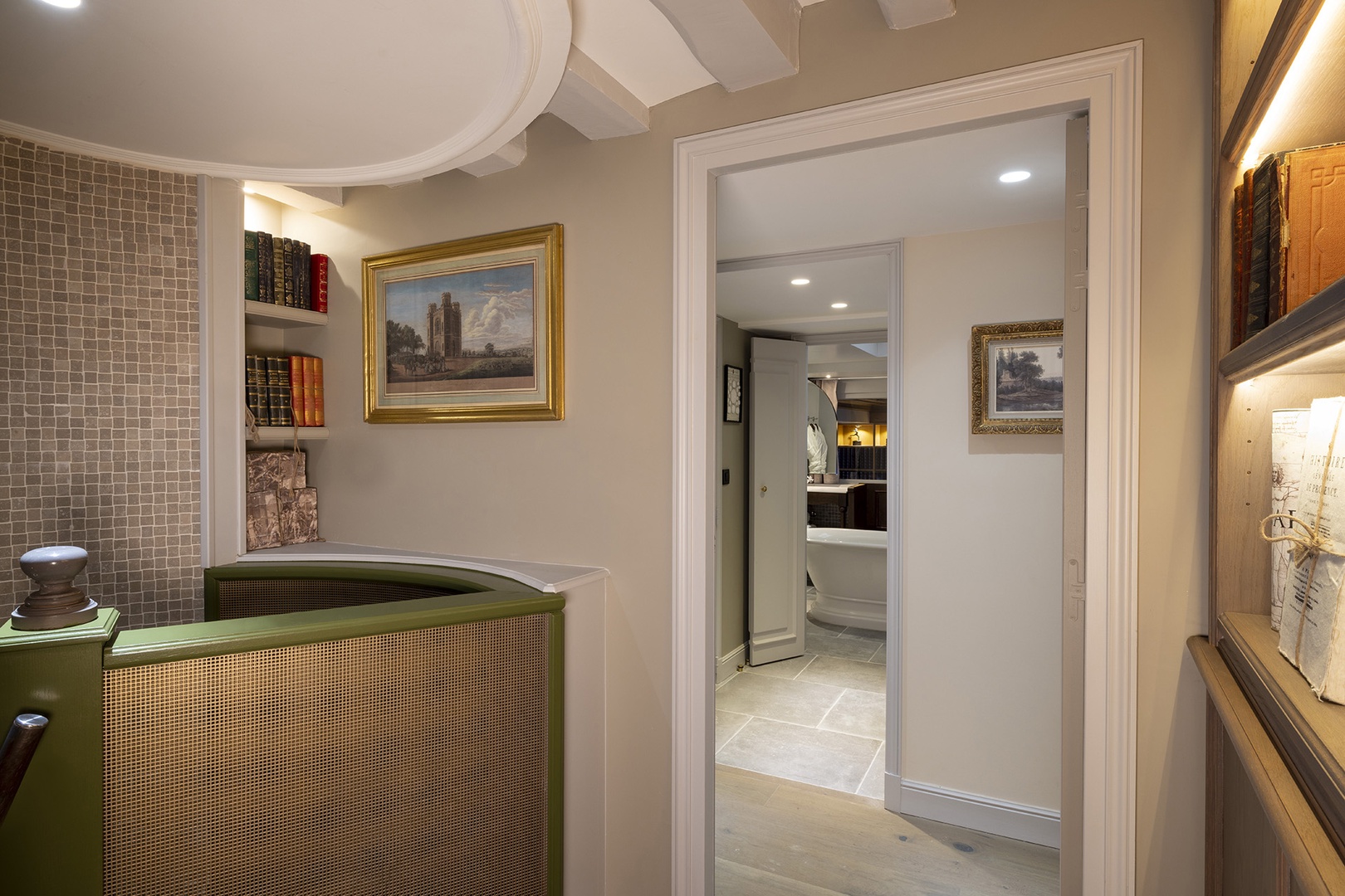 Entrance to Bedroom 1 with en suite bathroom.