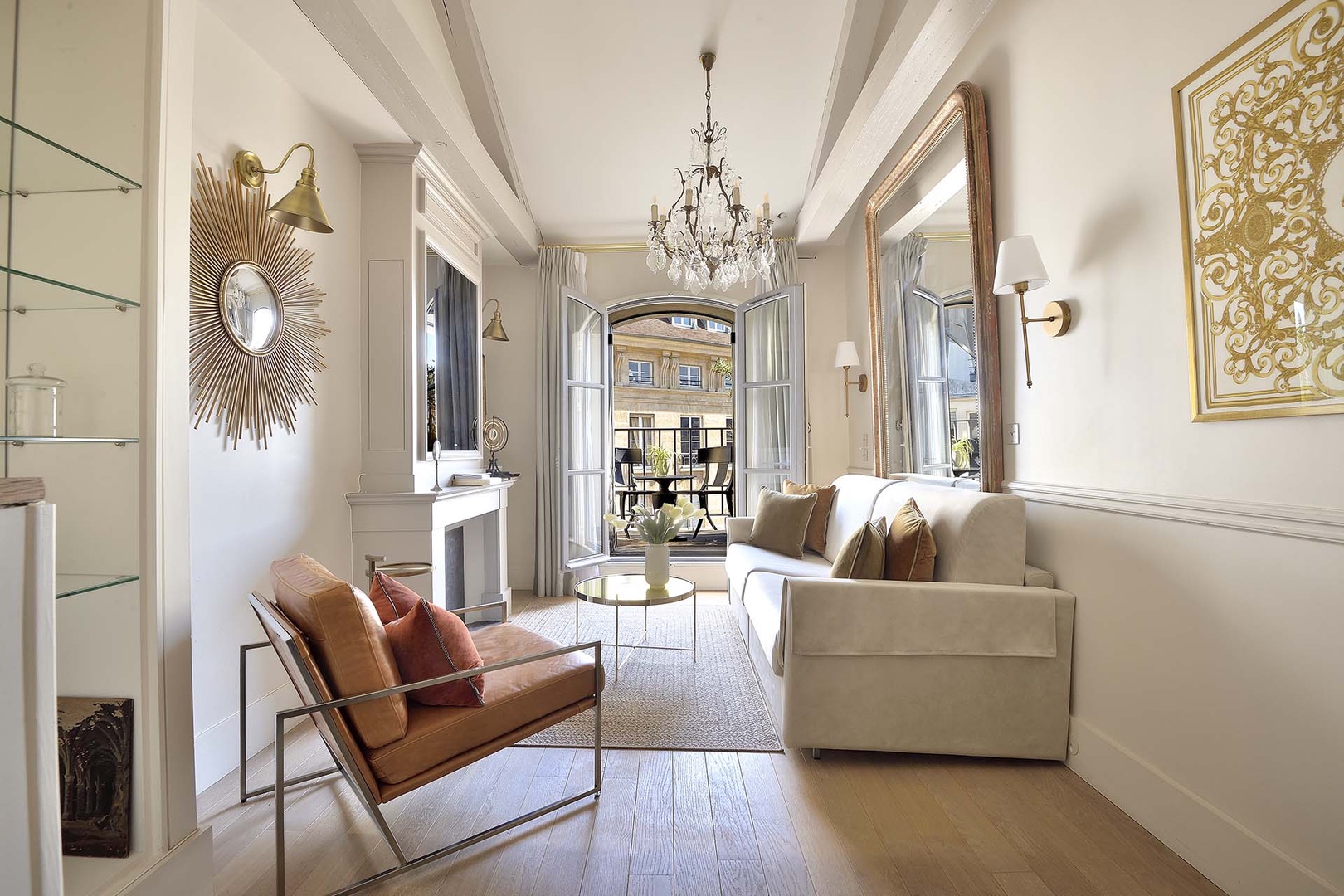 Relax in style in this elegant living room.