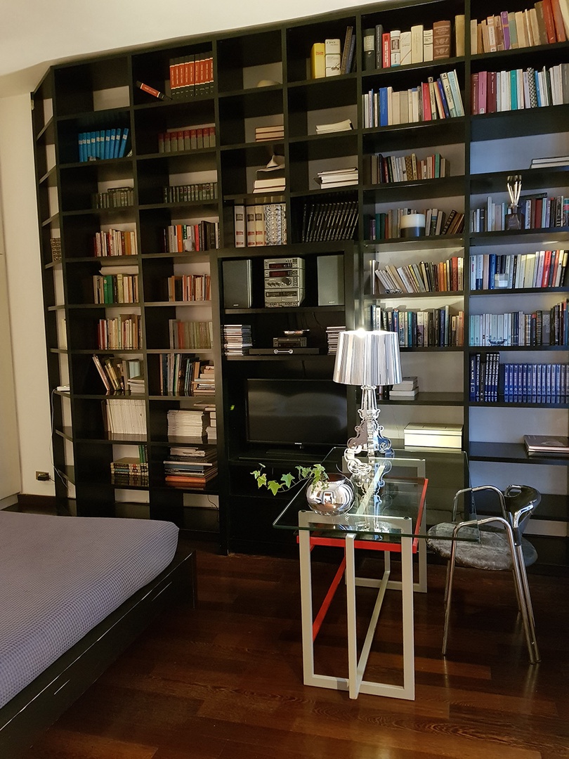 Books in the study.