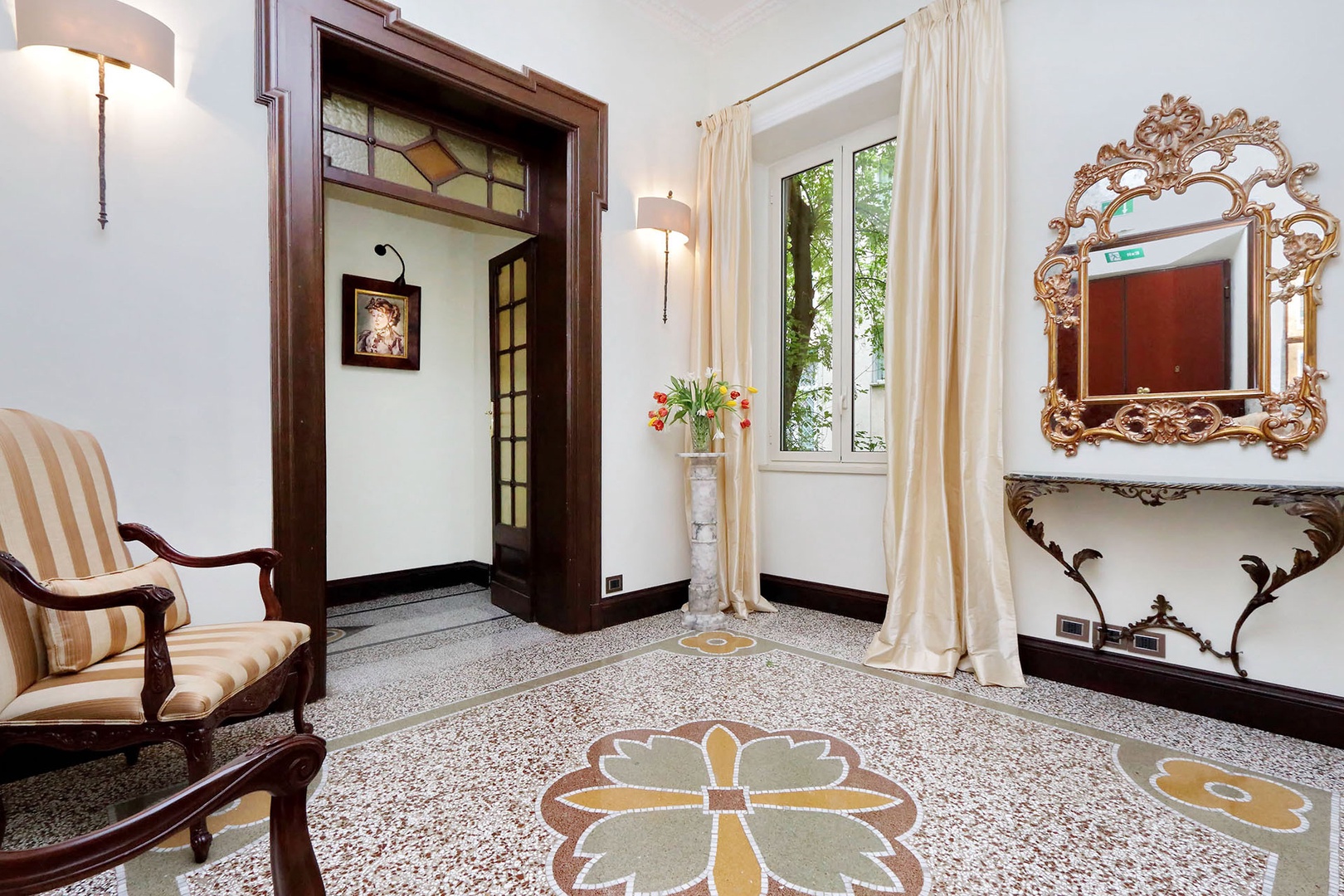Gracious entry to this spacious luxury apartment.