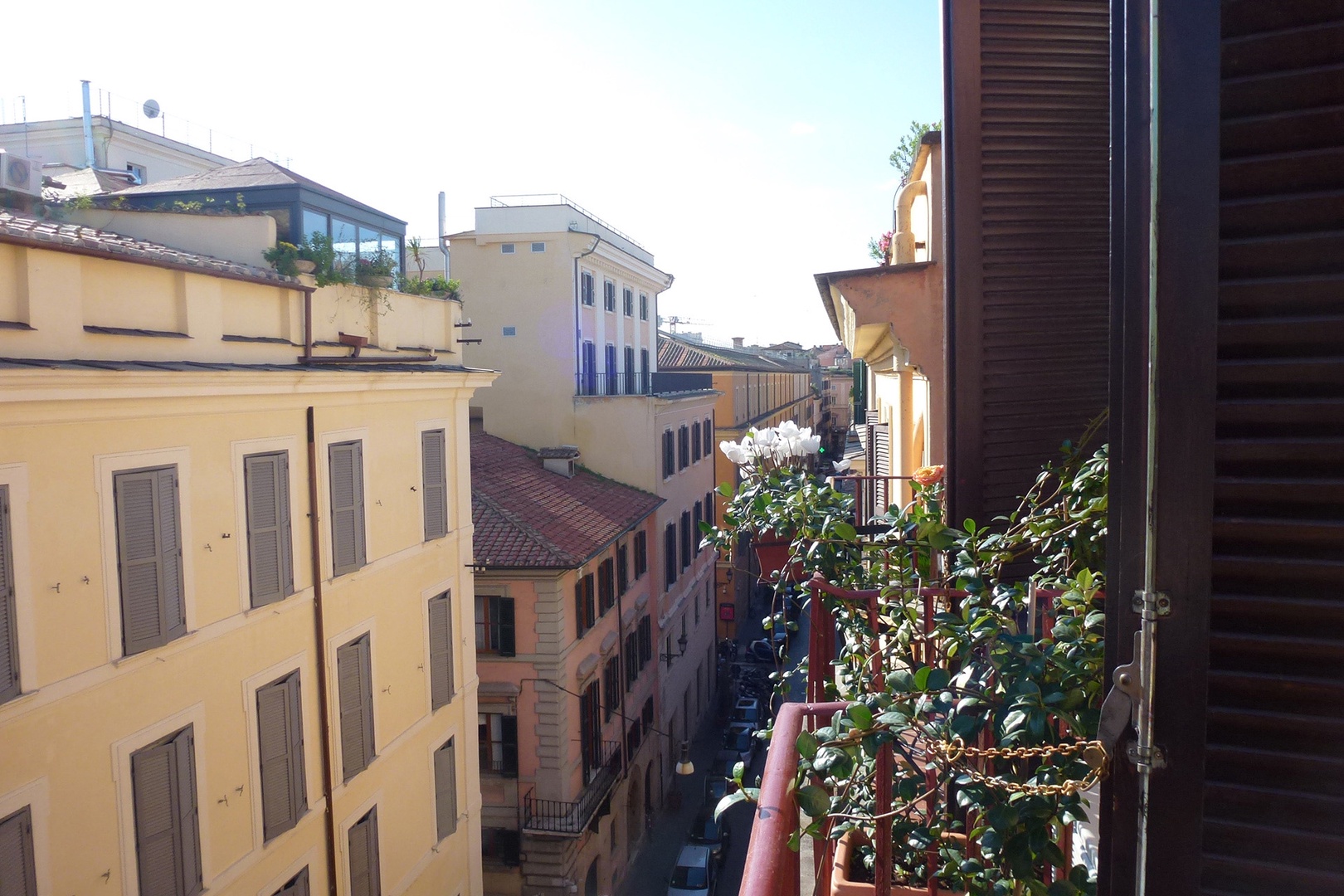 Watch the neighborhood through the day from the balconies.