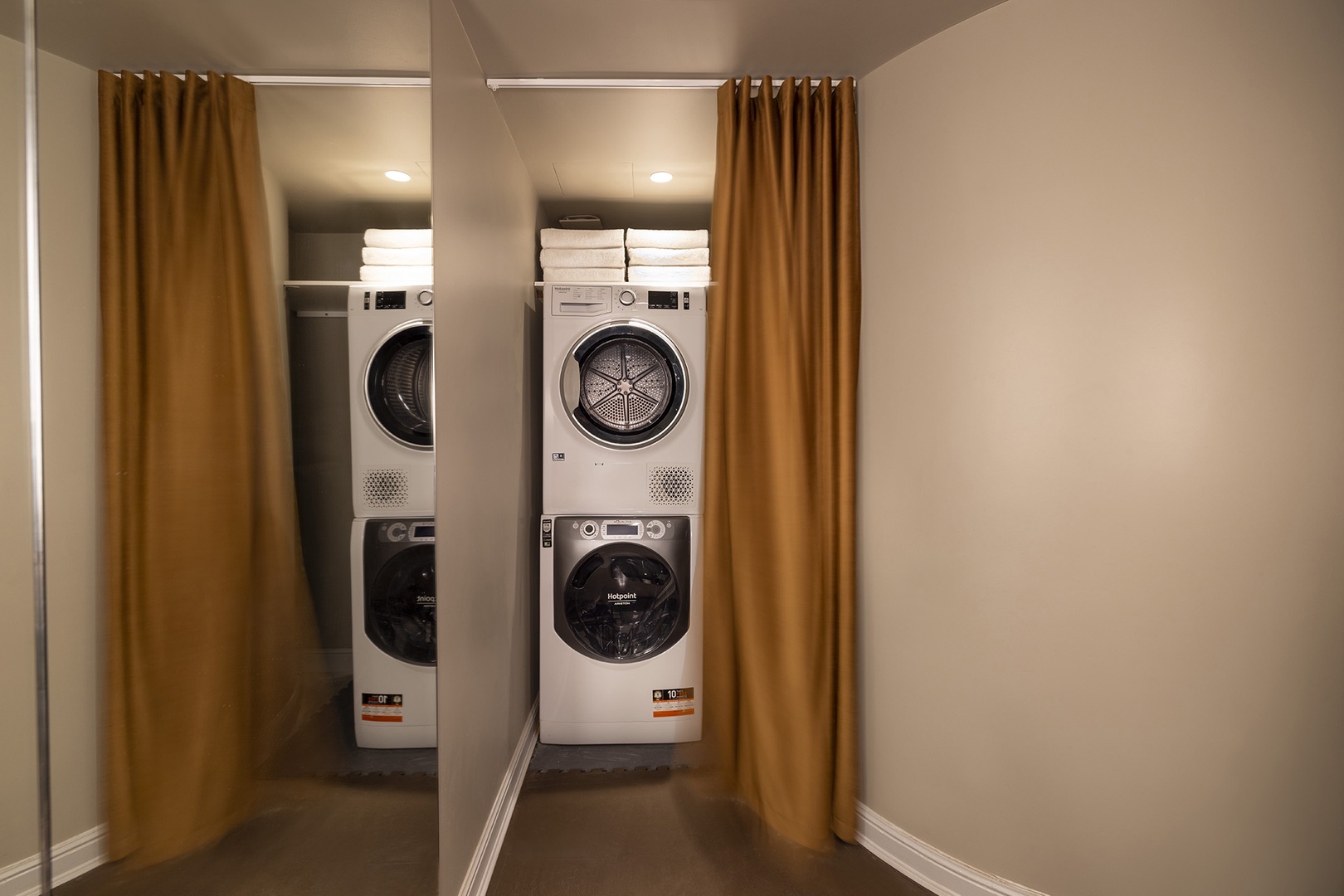 Laundry facilities include washer and separate dryer.