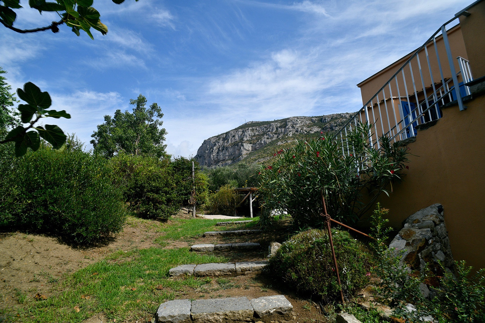 Dramatic Mount Amata is a backdrop.