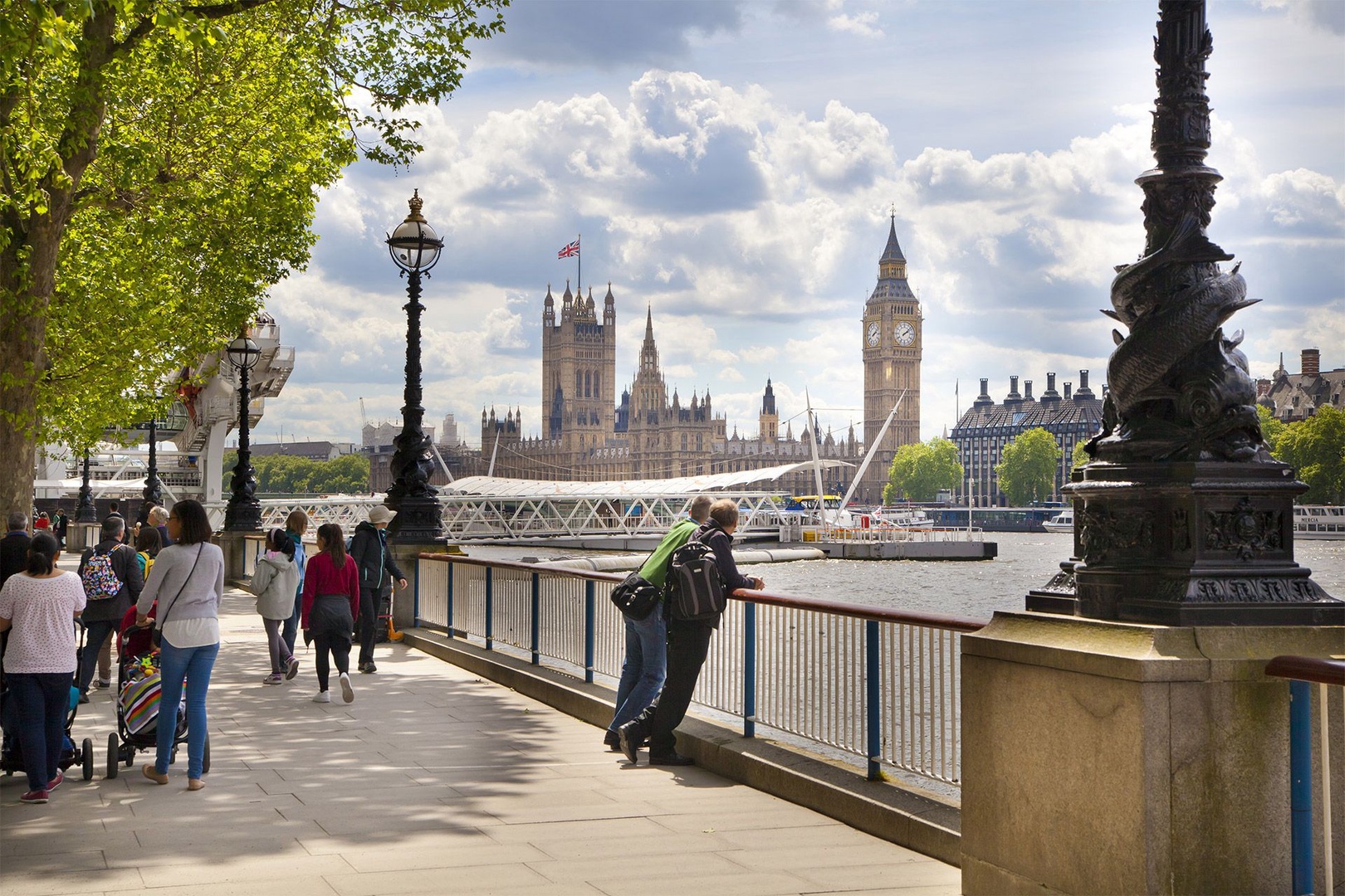 Stroll along the Thames to see the London sights