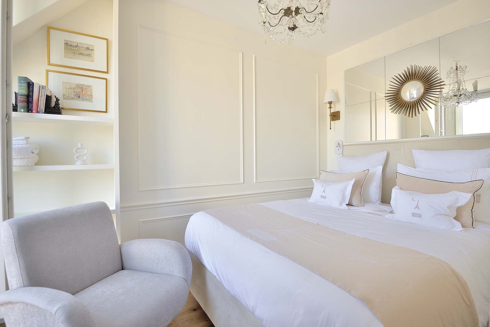 Enjoy a restful night in the beautiful bedroom.