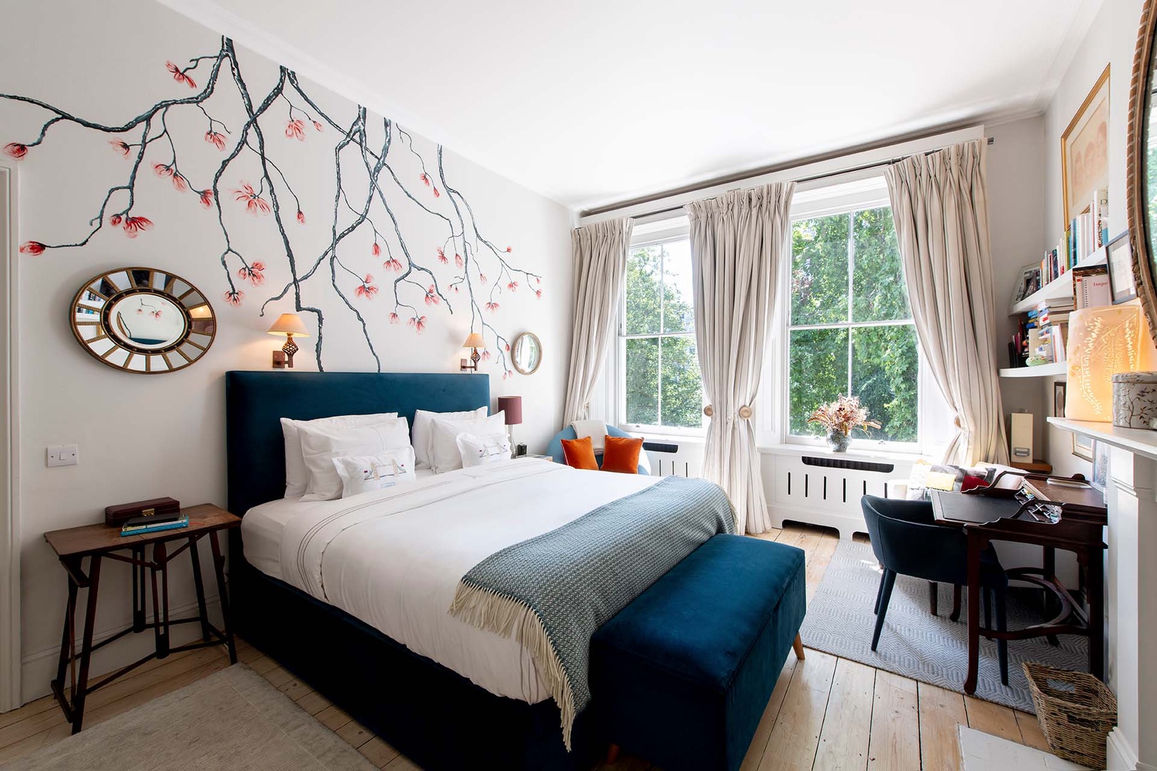 Stunning bedroom 1 with large windows.