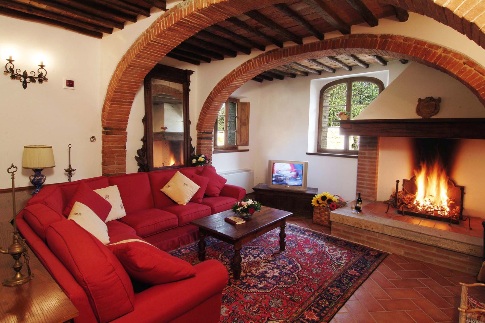 Multiple seating areas in main house