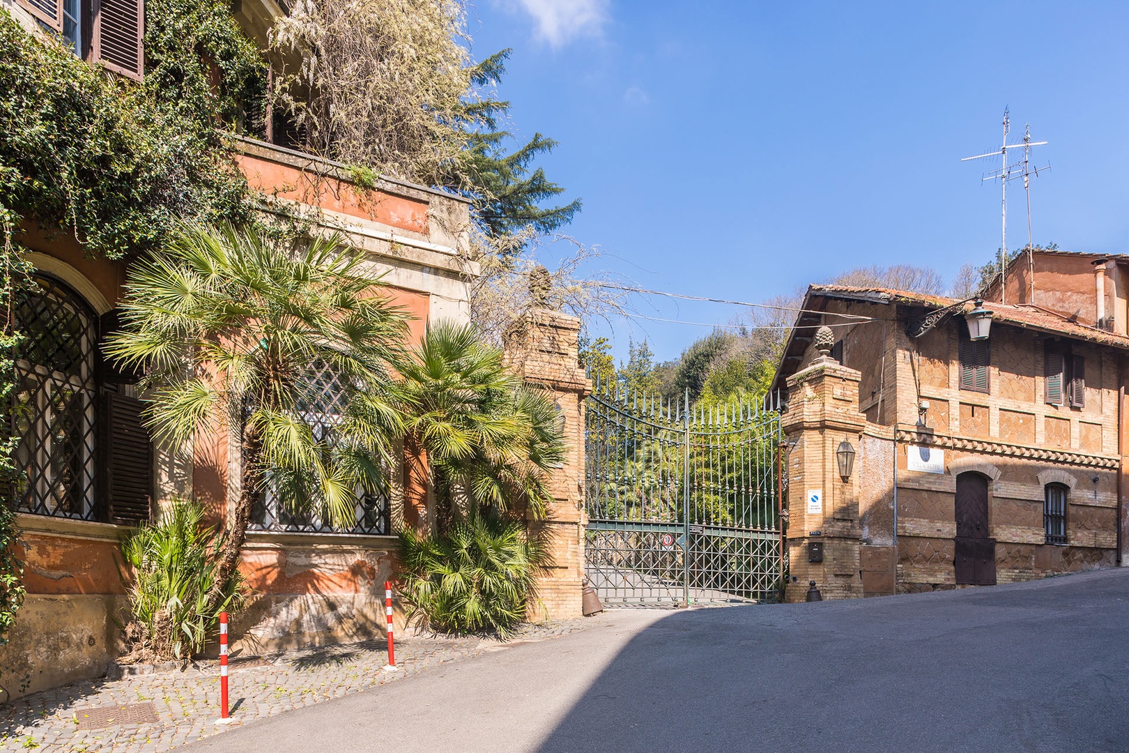 Private gate to enter the serene grounds of this exclusive estate.