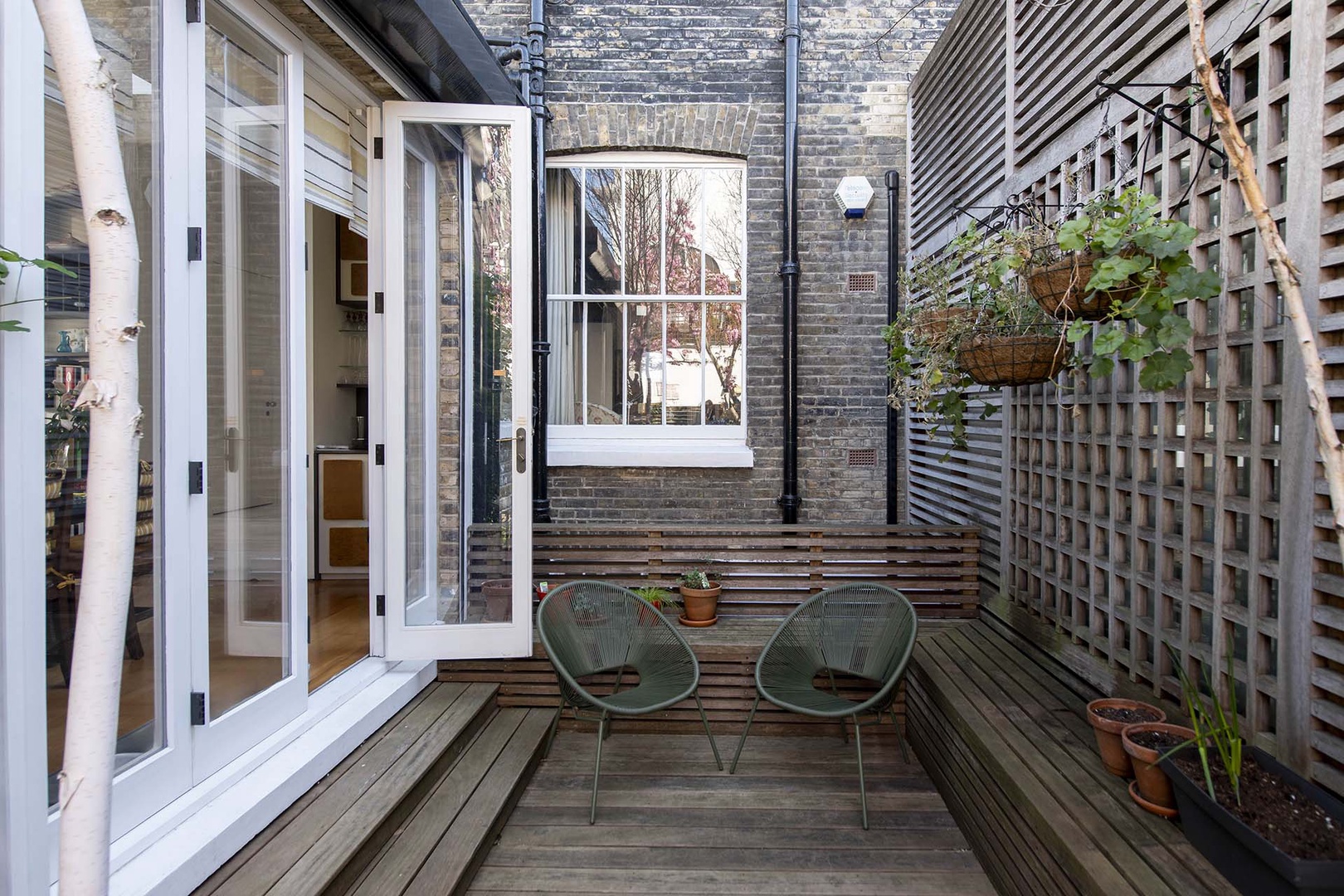 Start your day with coffee on the patio.
