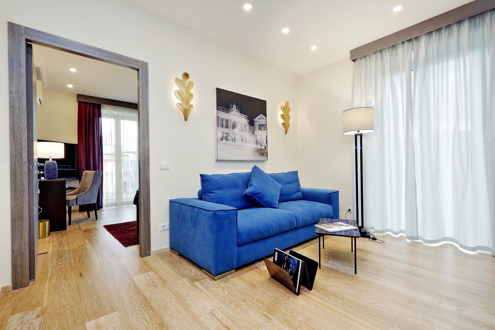 Open the sofa bed for an extra sleeping space. Bathroom 3 is conveniently nearby.