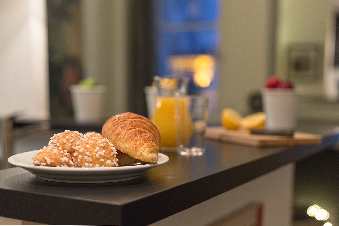Pick up some fresh breakfast pastries from neighborhood bakeries.