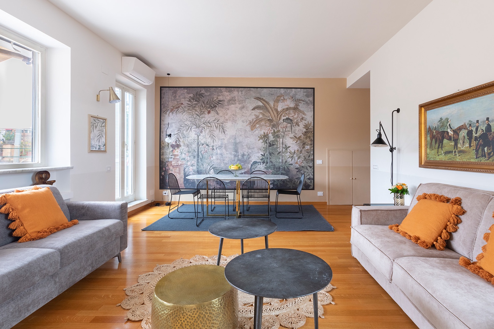 Elegant dining area in the living room.
