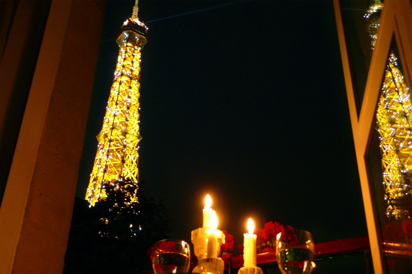 Marvel at the Eiffel Tower lights from your Paris rental!