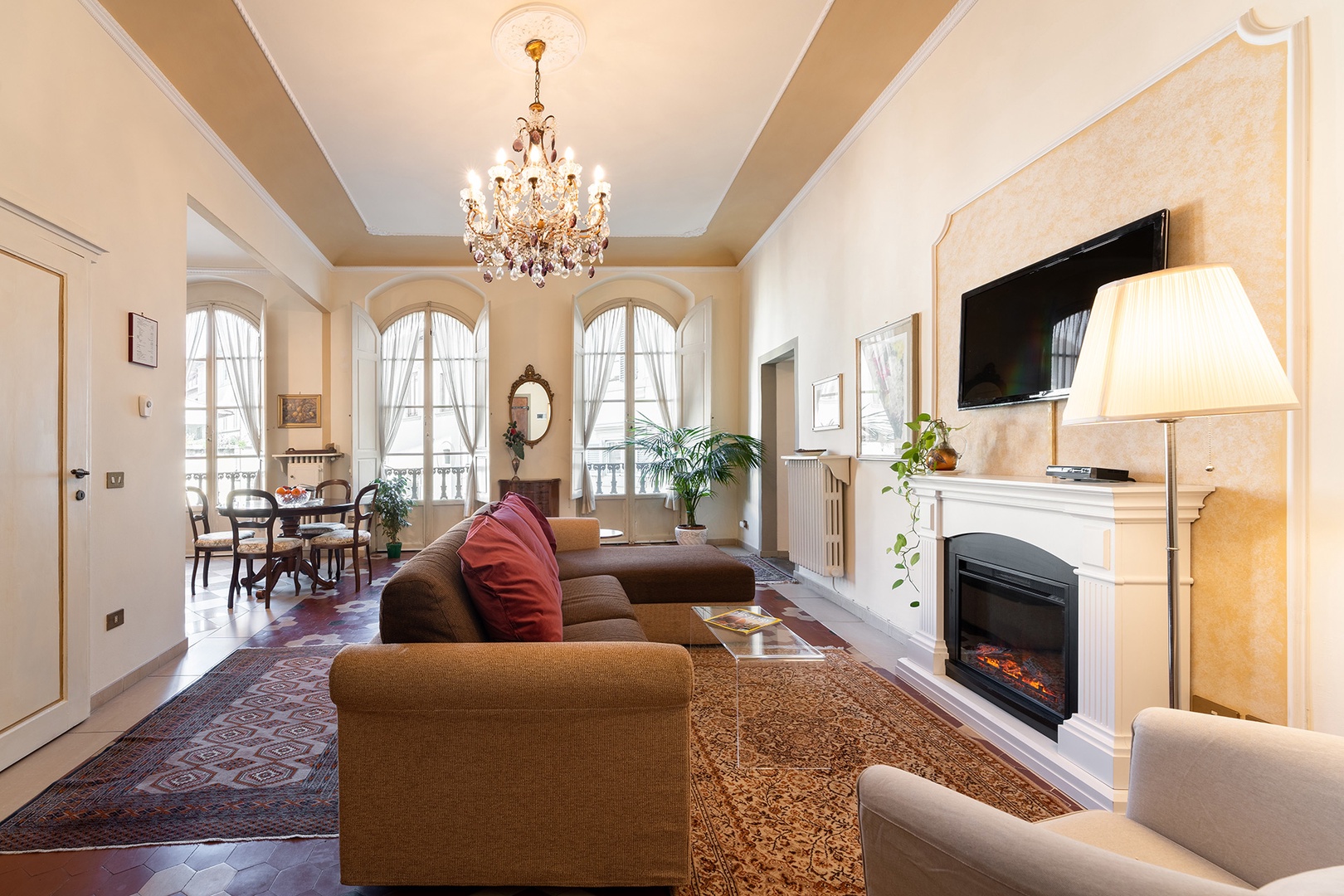 Expansive and bright living room