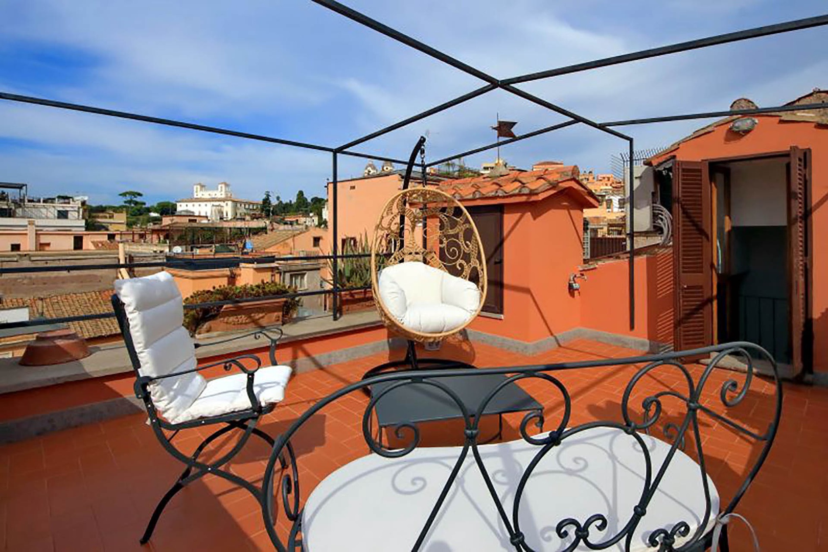 Enjoy the sights and sounds of Frattina from this cozy terrace