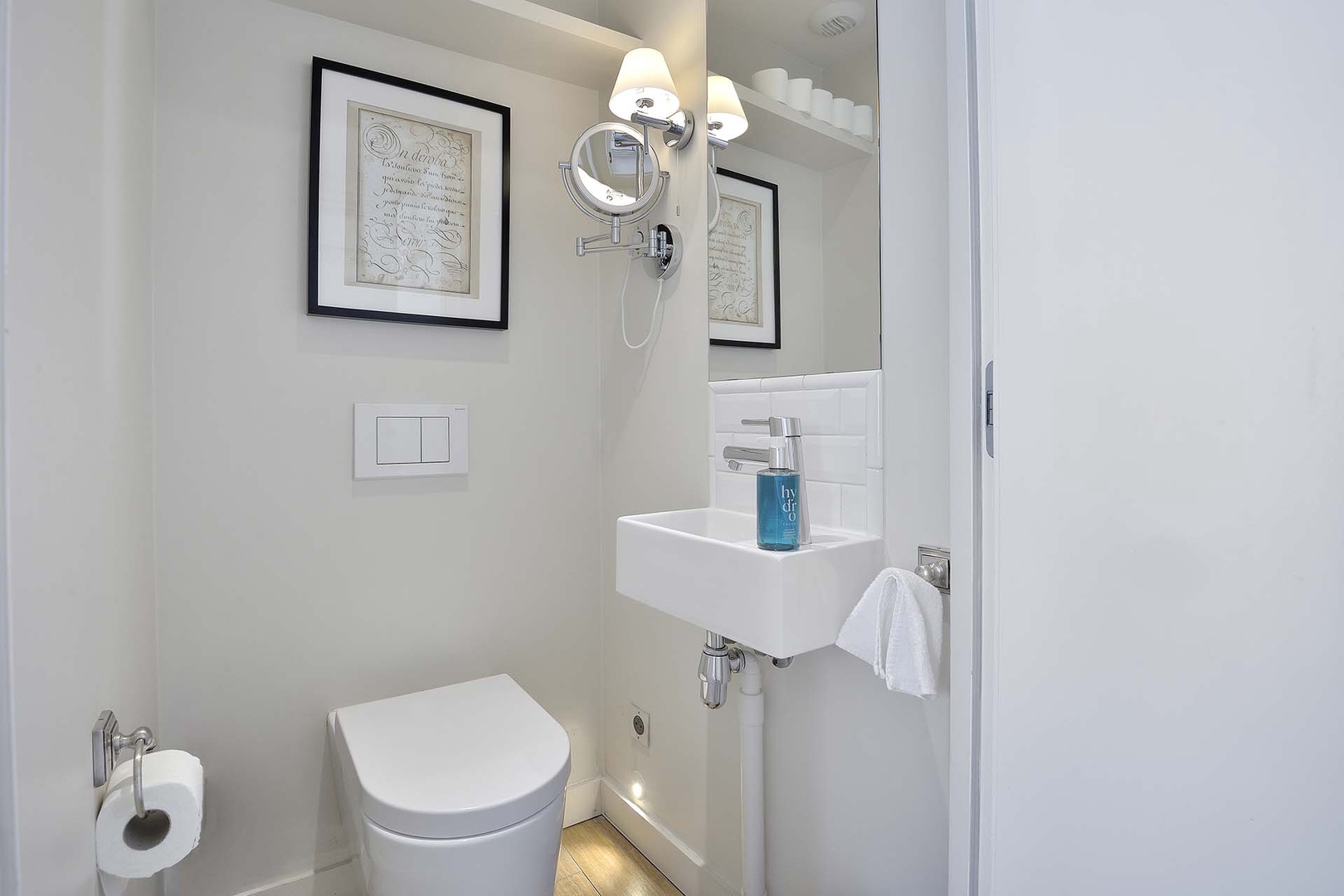 Separate half bath near the entrance