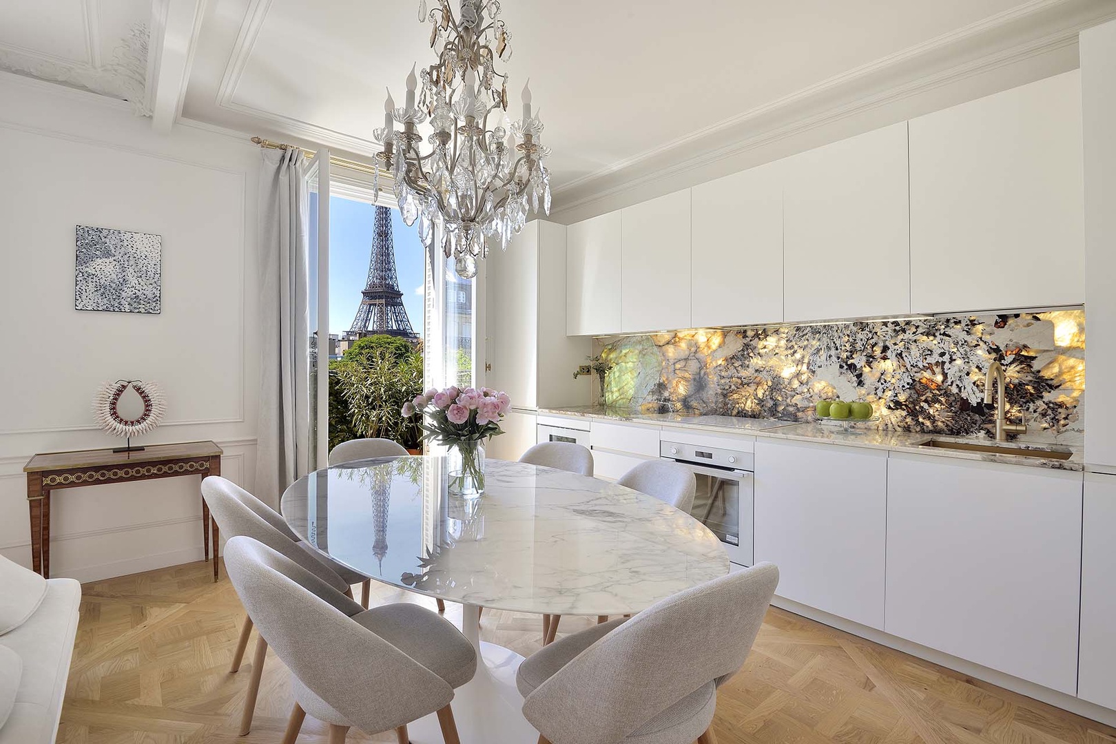 Gorgeous kitchen with high-end appliances.