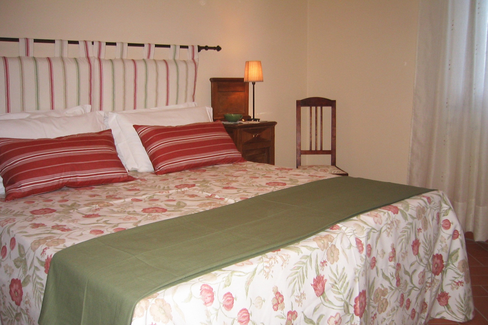 Bedroom 1 overlooks the olive orchards below.