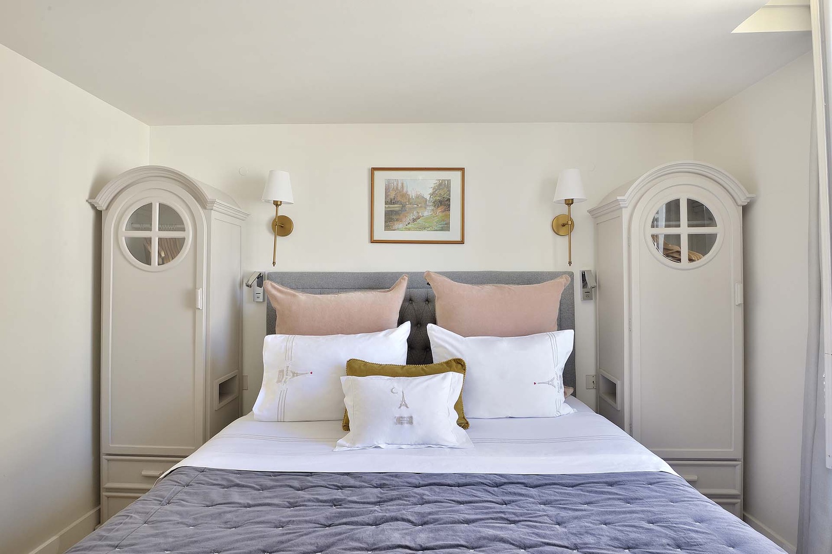 The beds are made with our luxurious custom linens.