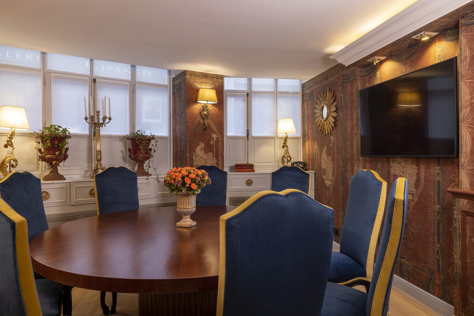 Elegant dining room with plenty of room to seat all guests.