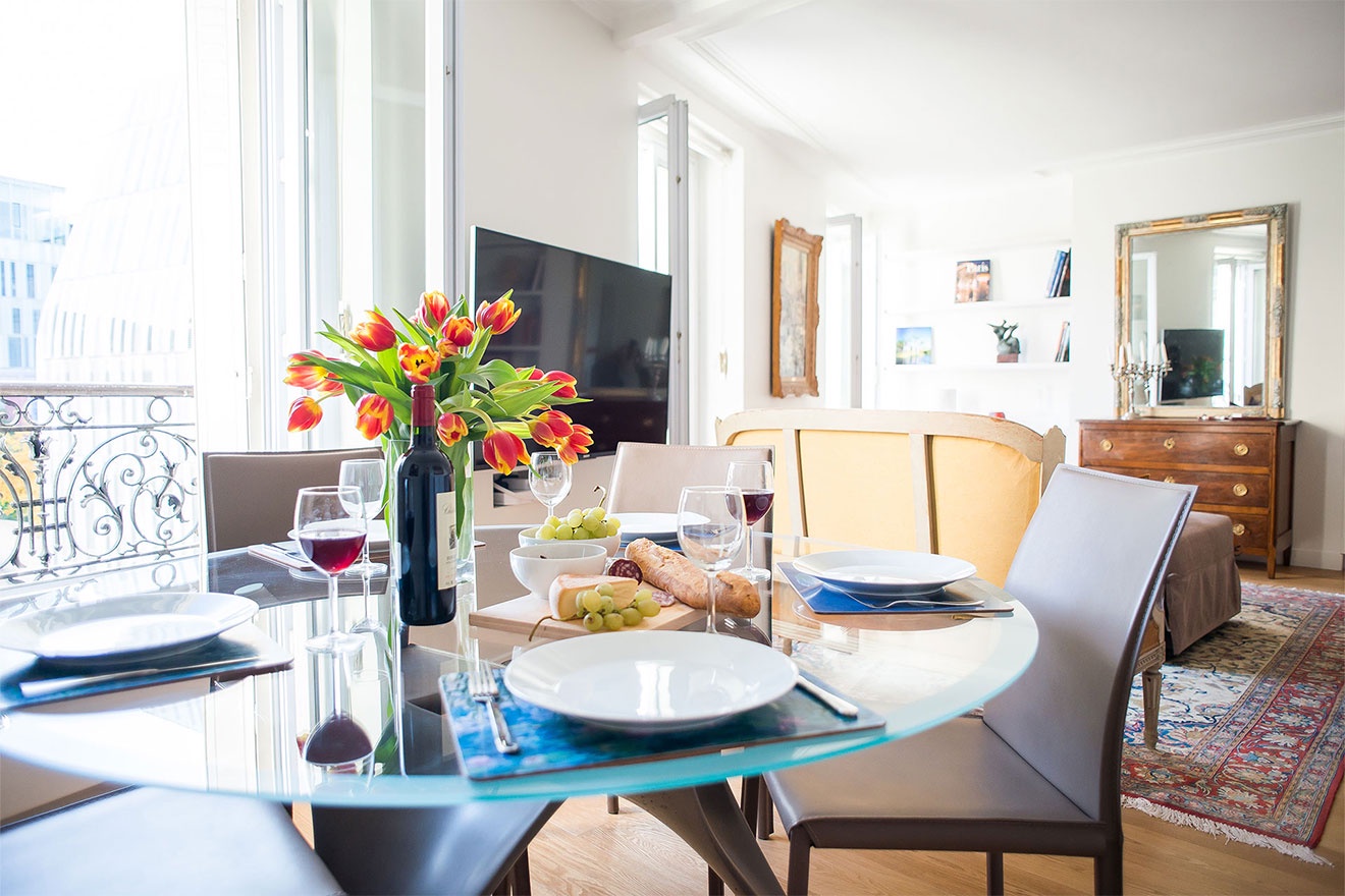 The open living area is spacious and bright.