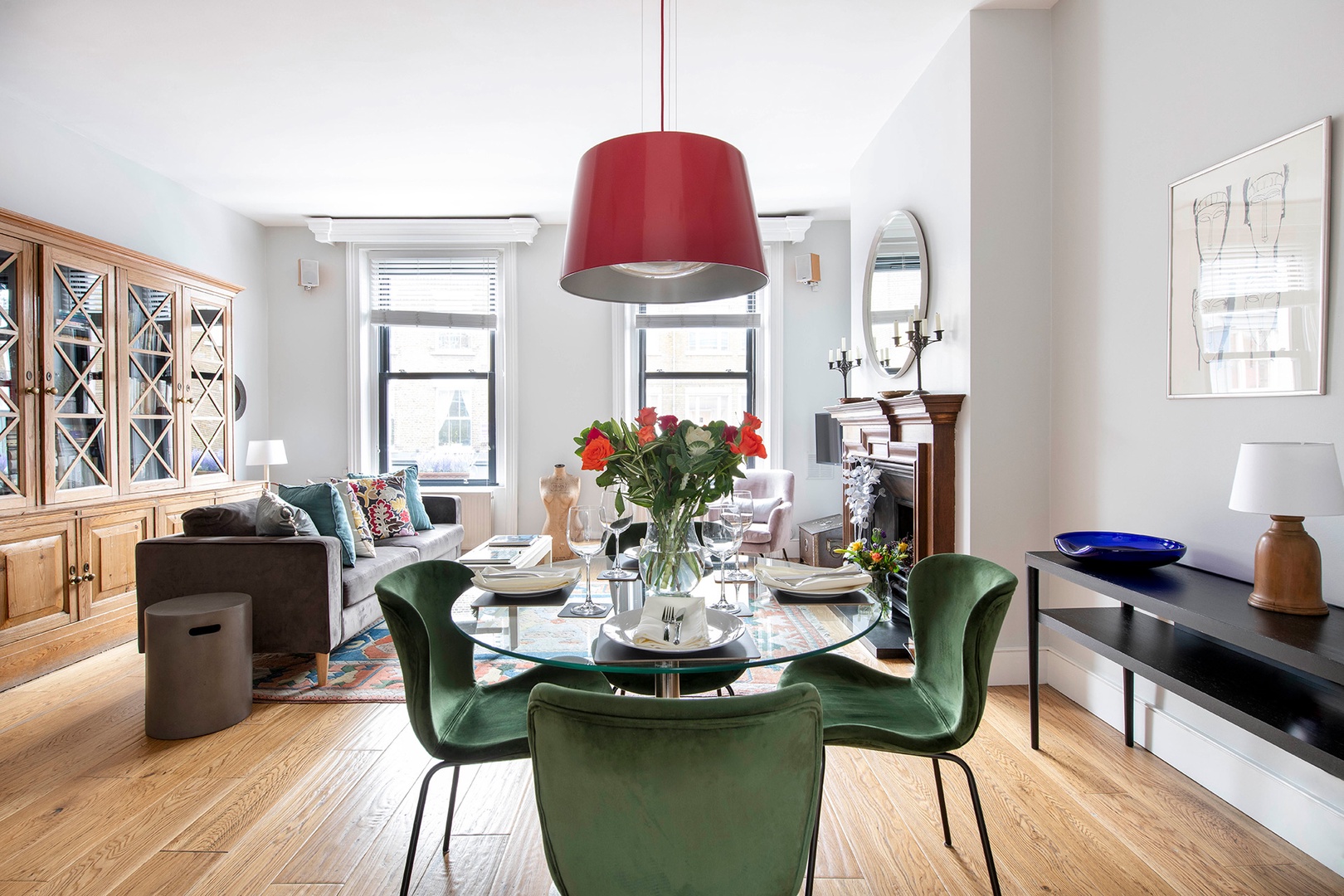 Lovely open plan living room and dining area.