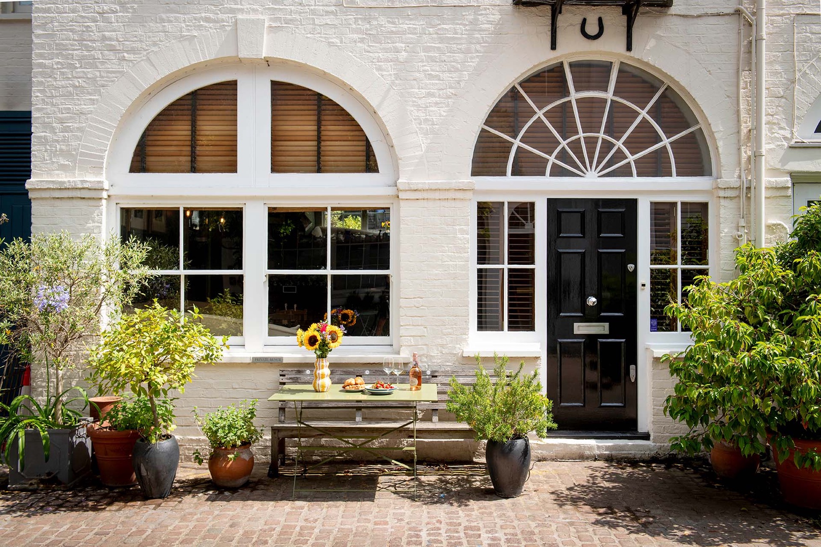 Located in an exclusive mews in Kensington.