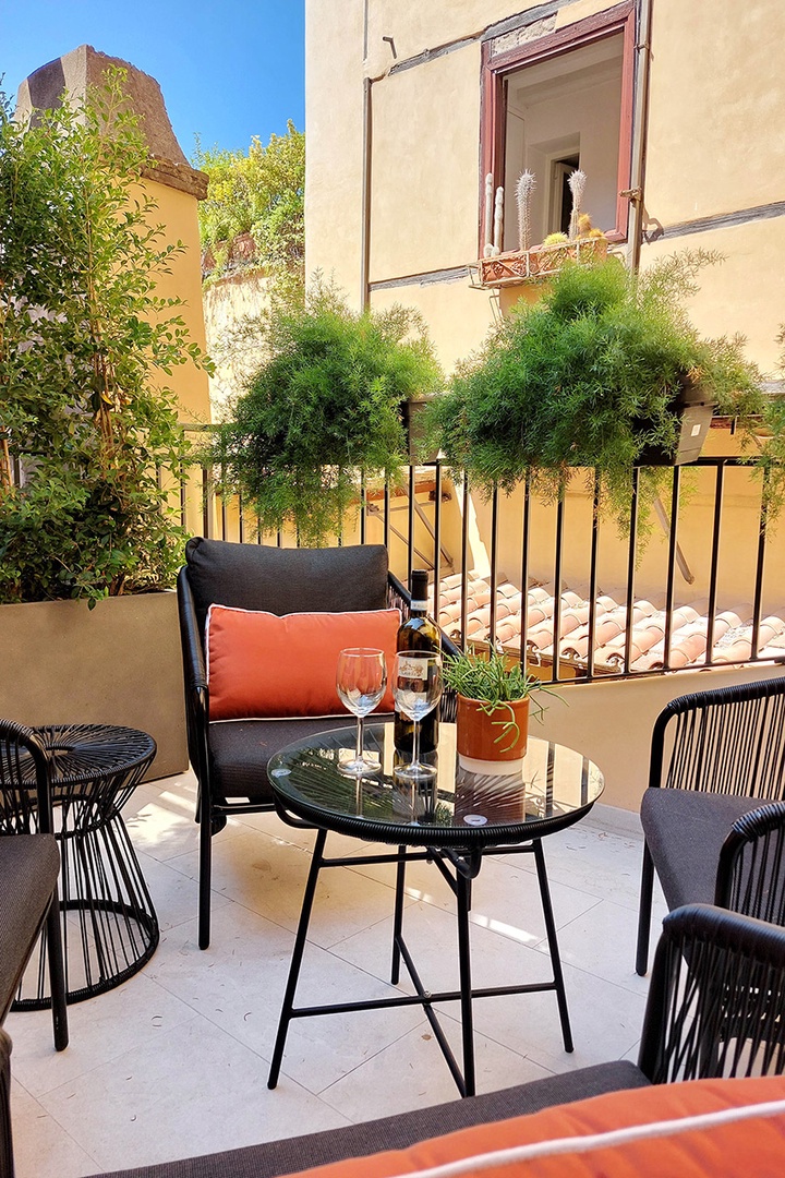 Relax and unwind after a beautiful day in Rome.