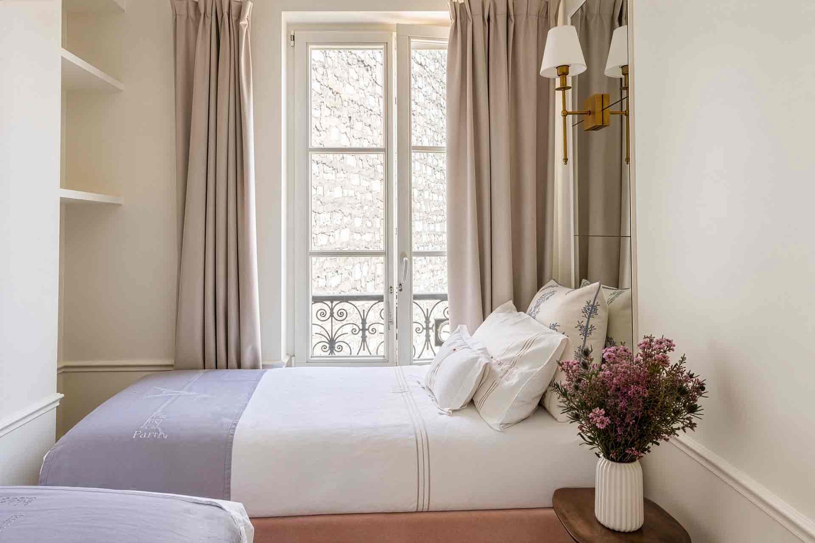 Bedroom 2 also overlooks the courtyard.